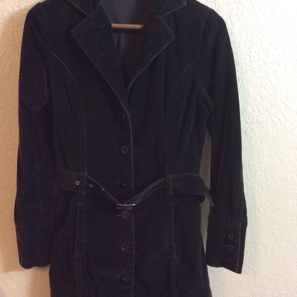 Faux Dark Brown Long Jacket. size S